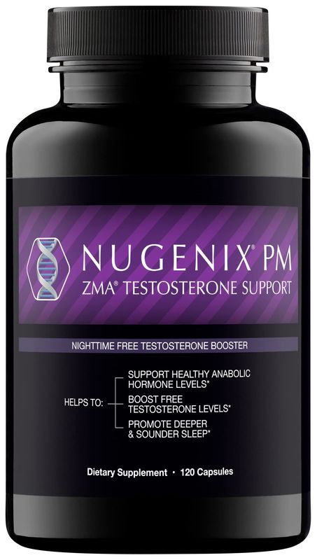 Nugenix PM ZMA - Nighttime Free Testosterone Booster and Sleep Support, 120 Count
