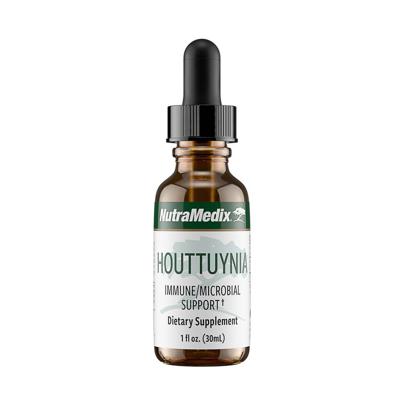 NutraMedix Houttuynia - Gastrointestinal, Immune System &amp; Microbial Support Tincture - Helps with Digestion, GI Health &amp; Body Detox Cleanse - Plant-Based Liquid Drops (1 oz / 30 ml)