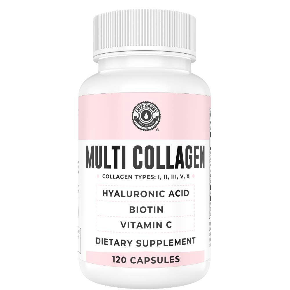 Collagen Capsules with Biotin, Hyaluronic Acid, Vitamin C.. Hydrolyzed Multi Collagen Peptide Caps. Types I, II, III, V, X. Collagen for Skin, Hair, Nails and Joint Health Supplement*. 120 Count