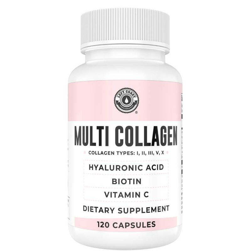 Collagen Capsules with Biotin, Hyaluronic Acid, Vitamin C.. Hydrolyzed Multi Collagen Peptide Caps. Types I, II, III, V, X. Collagen for Skin, Hair, Nails and Joint Health Supplement*. 120 Count