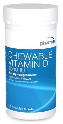 Pharmax Chewable Vitamin D (1000 IU) | Supports Development and Maintenance of Bones and Teeth | 90 Chewable Tablets