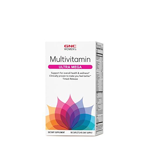 GNC Women&#39;s Ultra Mega Multivitamin | Supports Overall Health and Wellness in Women | Clinically Proven to Make You Feel Better | Timed-Release | 90 Count