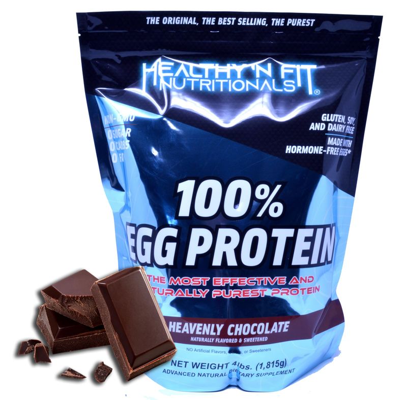 Healthy N Fit 100% EGG PROTEIN- Banana (2lb): 100% Egg White Protein PLUS Natural Peptides. Naturally Sweetened, Keto, Paleo Friendly