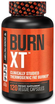 Jacked Factory Burn-XT Clinically Studied Fat Burner &amp; Weight Loss Supplement - Appetite Suppressant &amp; Energy Booster - with Acetyl L-Carnitine, Green Tea Extract and More - 120 Natural Diet Pills