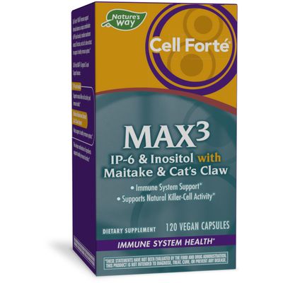 Nature's Way Cell Fort MAX3 IP-6 &amp; Inositol with Maitake &amp; Cat's Claw, Immune Support and Natural Killer-Cell Activity*,120 Capsules