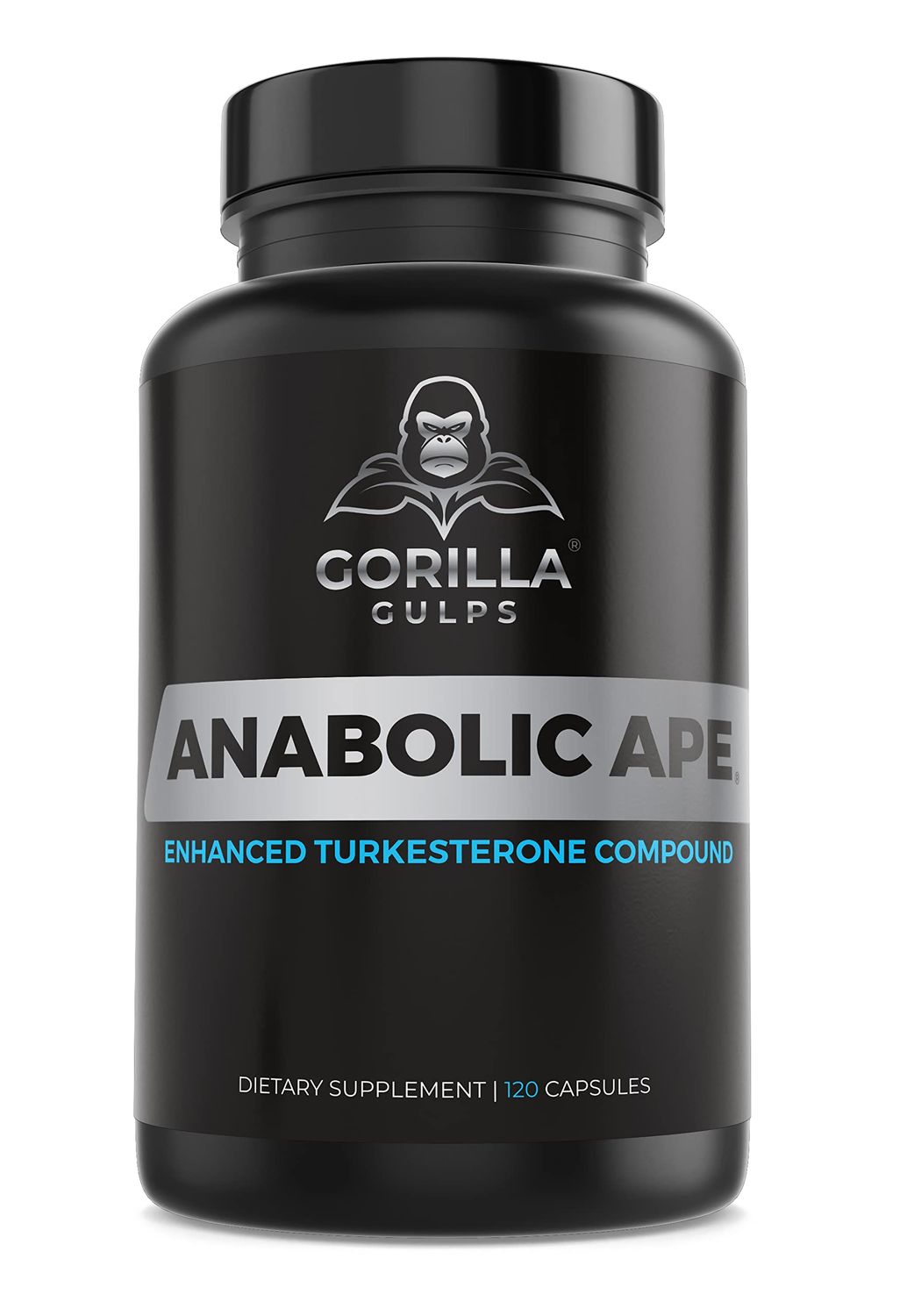 Gorilla Gulps | Anabolic Ape - Enhanced Turkesterone Compound | Turkesterone, Creatinol-O-Phosphate, Ashwagandha, Bioperine | Lab Tested | 120 Vegan Capsules | Max Strength