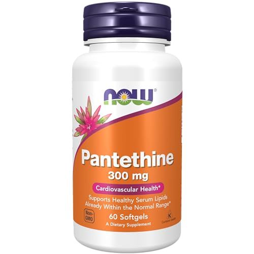 NOW Foods Supplements, Pantethine (Coenzyme A Precursor) 300 mg, Cardiovascular Health*, 60 Softgels