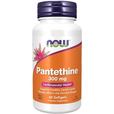 NOW Foods Supplements, Pantethine (Coenzyme A Precursor) 300 mg, Cardiovascular Health*, 60 Softgels