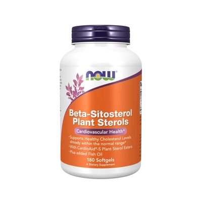 NOW Foods Supplements, Beta-Sitosterol Plant Sterols with CardioAid-S Plant Sterol Esters and Added Fish Oil, 180 Softgels