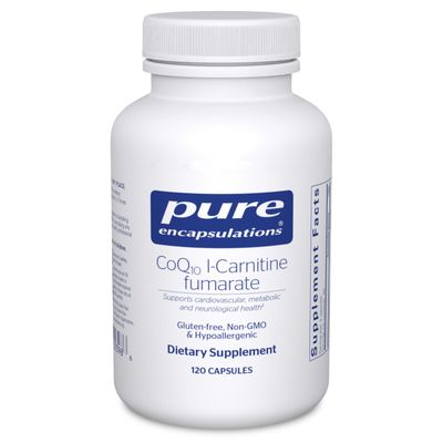 Pure Encapsulations CoQ10 l-Carnitine Fumarate | Ultra-Charged Cardiovascular Support | 120 Capsules