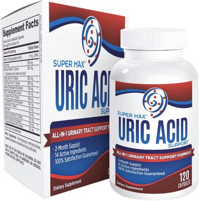 2-Month Uric Acid Cleanse Support Supplement (All-in-1 Herbal Formula) with 14 Active Ingredients Including Tart Cherry Extract &amp; Cranberry Extract - Uric Acid Supplements - 120 Capsules