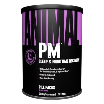Animal PM - Zinc, Magnesium, Vitamin B6, GABA + AKG, Immune and Recovery Complex, Sleep &amp; Relaxation, Night Time Anabolic Stack Supply Pills, 30 Count