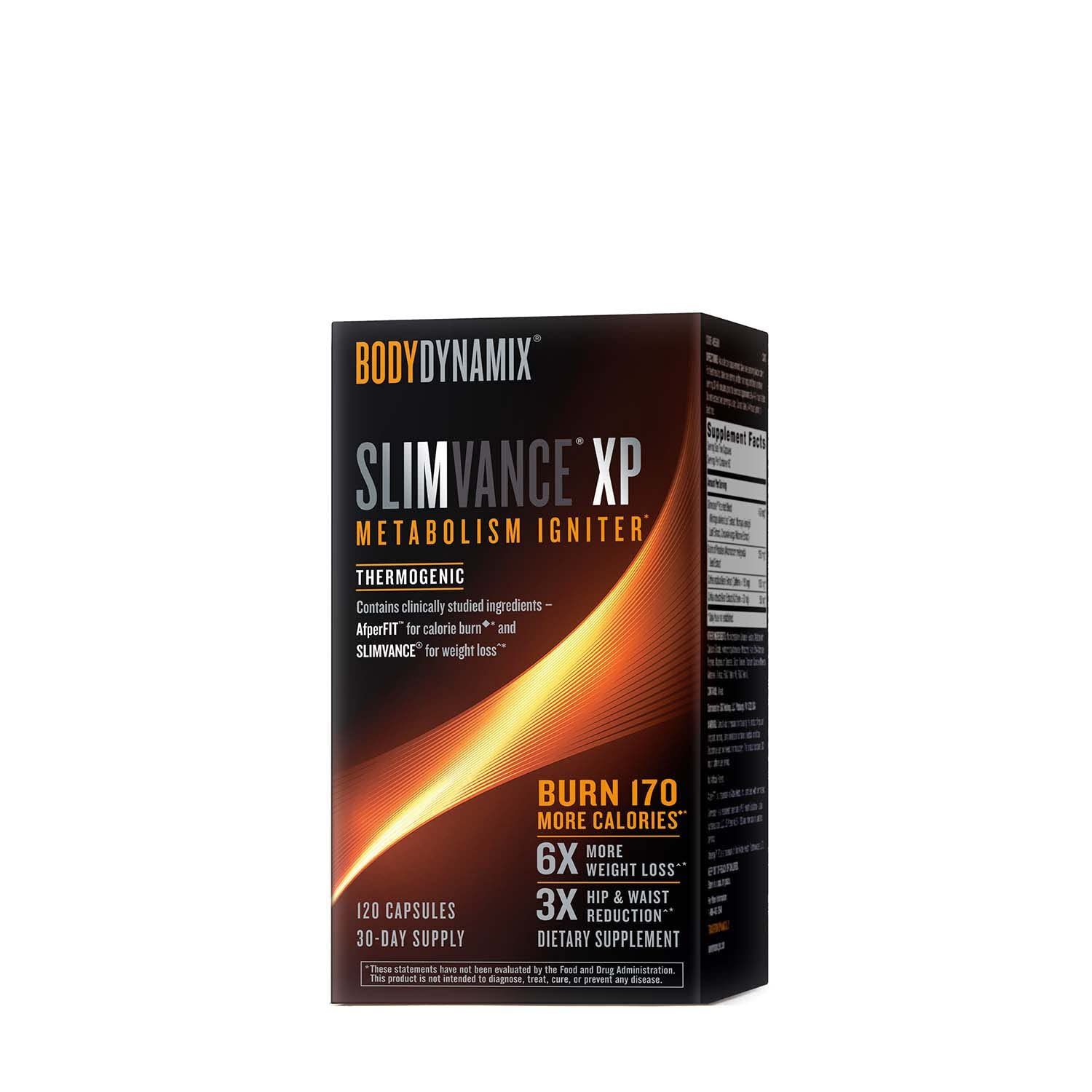 BodyDynamix Slimvance XP Thermogenic Supplements | Supports Weight Loss and Fat Burning Goals | Energy and Mebolism Boost Formula | 120 Capsules
