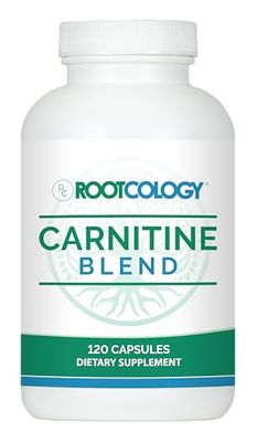 Rootcology Carnitine Blend - L-Carnitine &amp; Acetyl-L-Carnitine Formula by Izabella Wentz Author of The Hashimoto&#39;s Protocol, Ideal for Vegetarians (120 Capsules)
