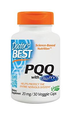 Doctor&#39;s Best PQQ with BioPQQ, Non-GMO, Vegan, Gluten &amp; Soy Free, 20 mg, 30 Count