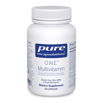 Pure Encapsulations O.N.E. Multivitamin - Once Daily Multivitamin with Antioxidant Complex Metafolin, CoQ10, and Lutein to Support Vision, Cognitive Function, and Cellular Health* - 60 Capsules