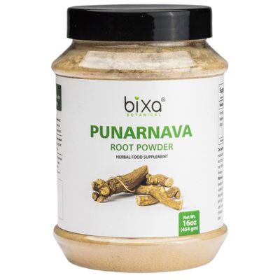 bixa BOTANICAL Punarnava Powder | Boerhavia Diffusa | 1 Pound / 16 OZ | Ayurvedic Herbal Supplement | Gluten Free, Non-GMO, Steam Treated, Vegan, 100% Pure.