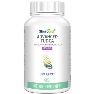 Sharoaid TUDCA Liver Support Supplements 1200 mg-Third Party Tested-High Strength Formula-Bile Salts for Liver Detox Cleanse-Vegan Capsules for Liver,Kidney,Gallbladder Health,1 Bottle-60 Capsules