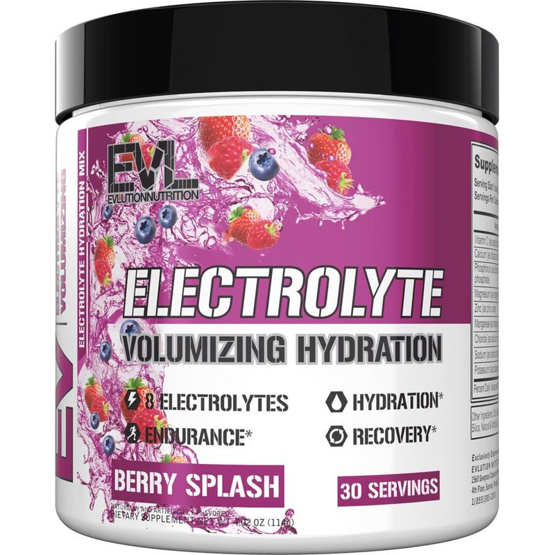 Ultimate Electrolytes Powder Hydration Drink - Quick Replenishing Hydration Powder Electrolyte Drink Mix with 8 Key Electrolytes and Antioxidants - Vegan Gluten Free Keto Friendly Blend (Berry Splash)