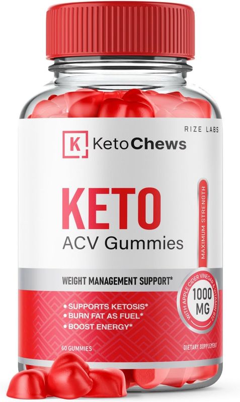 rize labs - Keto Chews ACV Gummies for Weight Loss 525 MG - Belly Fat Diet - Advanced Formula (60 Gummies)