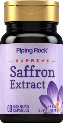 Piping Rock Saffron Supplement | 60 Capsules | Non-GMO, Gluten Free