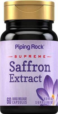 Piping Rock Saffron Supplement | 60 Capsules | Non-GMO, Gluten Free