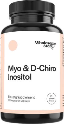 Wholesome Story Inositol Supplement | Myo-Inositol &amp; D-Chiro Inositol Capsules 2050mg | Hormonal Balance &amp; Ovarian Support | 40:1 Ratio | 30-Day Supply