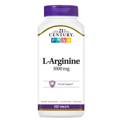 21st Century L-Arginine 1000mg, Maximum Strength 100 ea