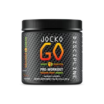 Jocko Fuel Pre Workout Powder with L-Citrulline, Nootropic &amp; Caffeine for Endurance &amp; Stamina - Keto, Sugar Free Blend for Distance Running, Cycling, Jiu Jitsu - 30 Servings (Mango)