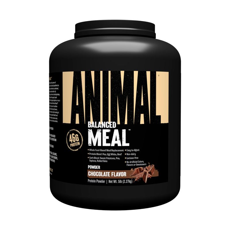 Animal Meal - Protein Shake with Whole Food Ingredients, Aids in Muscle Recovery, with Egg White, Beef &amp; Pea Protein Blend, Chocolate Flavor, 5 lbs