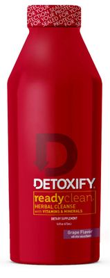 Detoxify - Ready Clean Herbal Cleanse - Grape- 16 oz - Formulated Herbal Detox Drink - Milk Thistle Seed Extract &amp; Burdock Root Extract - Plus Sticker