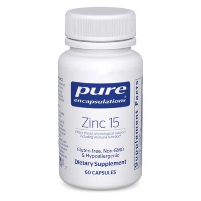 Pure Encapsulations Zinc 15 mg - Zinc Picolinate Supplement for Immune System Support, Growth &amp; Development - for Wound Healing - with Premium Zinc Picolinate - 60 Capsules