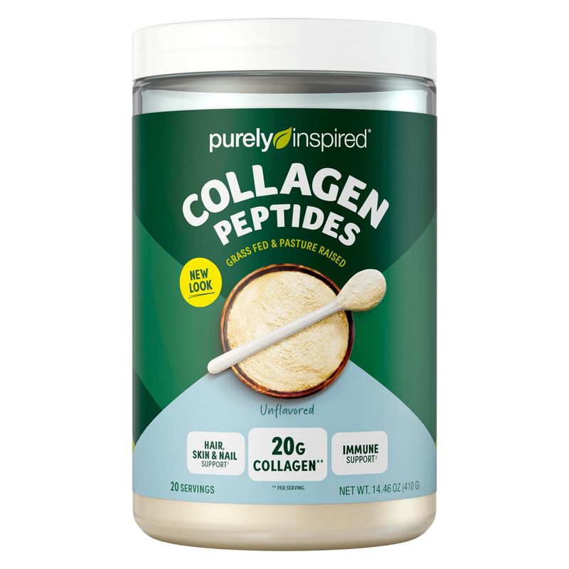Purely Inspired Collagen Powder, Unflavored (20 Servings) - 20g Collagen Peptides Protein Powder for Women &amp; Men - Grass-Fed &amp; Pasture Raised - Gluten-Free, Paleo &amp; Keto-Friendly Collagen Drink