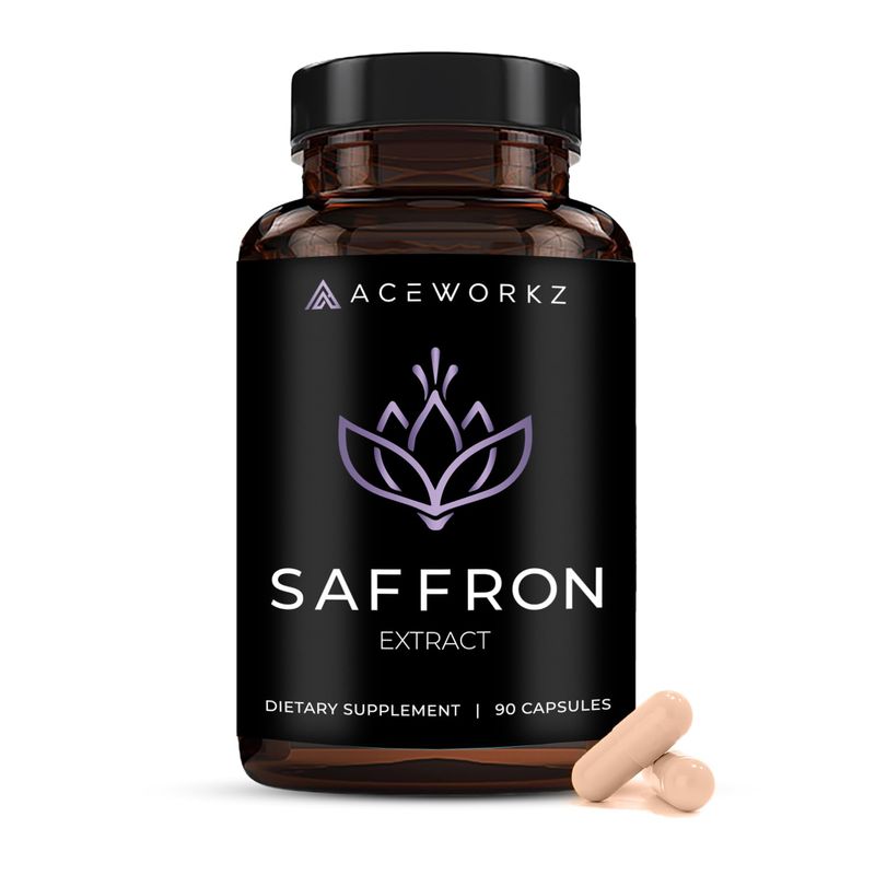 ACEWORKZ 100% Pure Saffron Extract - Appetite Suppressant for Weight Loss - Metabolism Booster - Diet Pills for Women &amp; Men (90 Capsules)