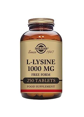 Solgar L-Lysine 1000 mg, 250 Tablets - Enhanced Absorption and Assimilation - Promotes Integrity of Skin and Lips - Collagen Support - Amino Acids - Non-GMO, Vegan, Gluten Free - 250 Servings