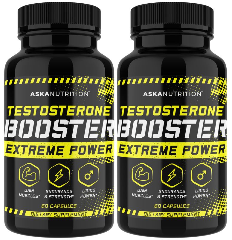 Testosterone Booster for Men - Male Enhancing Supplement with Horny Goat Weed &amp; Tongkat Ali - Muscle Builder Enlargement Pills - Natural Test Booster Increased Desire, Energy, Stamina, Libido (2 PACK)