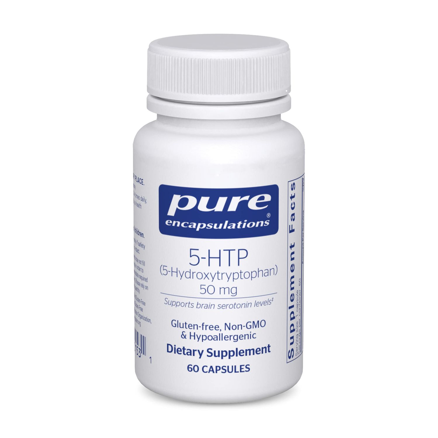 Pure Encapsulations 5-HTP 50 mg | 5-Hydroxytryptophan Supplement for Brain, Sleep, Eating Behavior, and Serotonin Support* | 60 Capsules