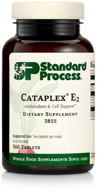 Standard Process Cataplex E2 - Whole Food Heart Health and Antioxidant with D-Alpha Tocopherol Vitamin E, Spanish Moss, Ascorbic Acid, Oat Flour, Inositol, Selenium - 360 Tablets