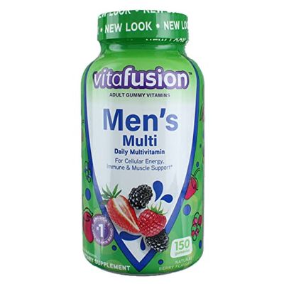 Vitafusion Men&#39;s Complete Multivitamin Gummies Natural Berry Flavors - 150 ct, Pack of 2