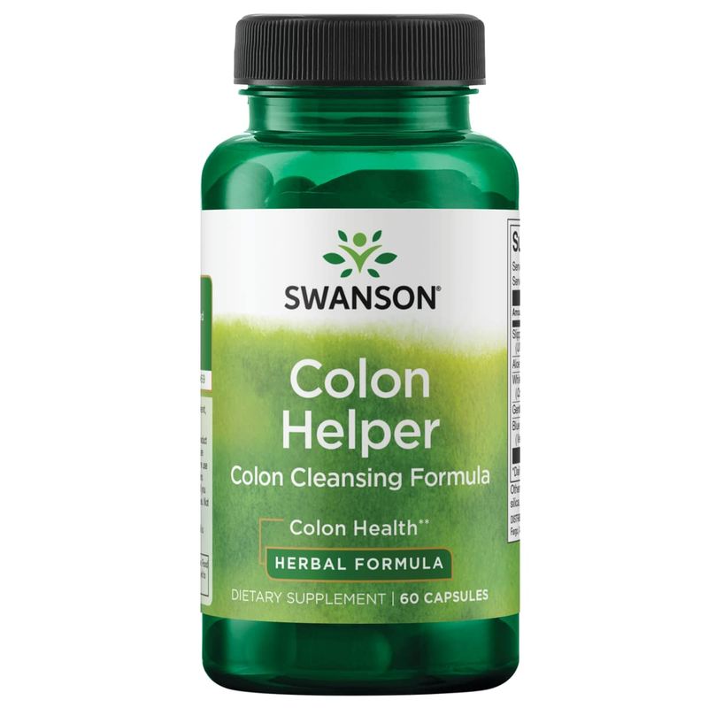 Swanson Colon Helper - Promotes Digestive Health Using Vervain, Goldenseal Root, Slippery Elm Bark &amp; More - Herbal Supplement Aiding Healthy Eliminations - (60 Capsules) 1 Pack