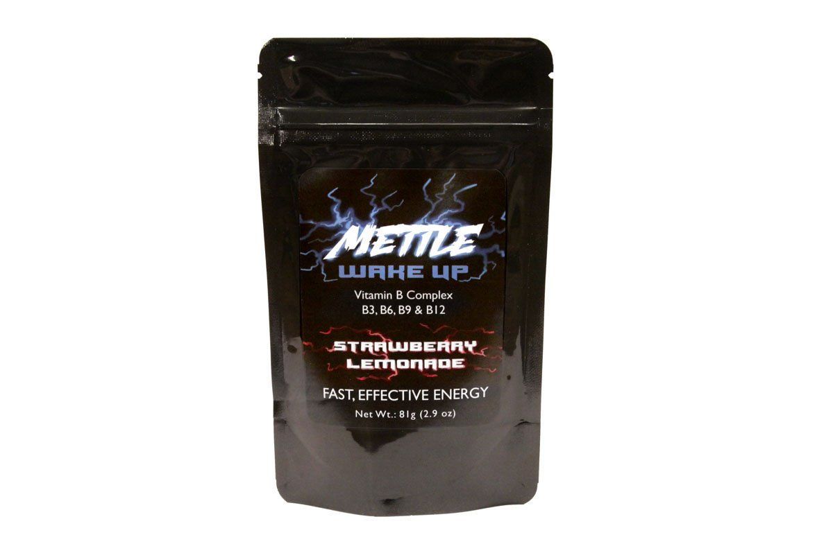Energy Drink Powder - 50 Servings | Sugar Free | 200mg Caffeine - Mettle Energy Drink Mix (Strawberry Lemonade)