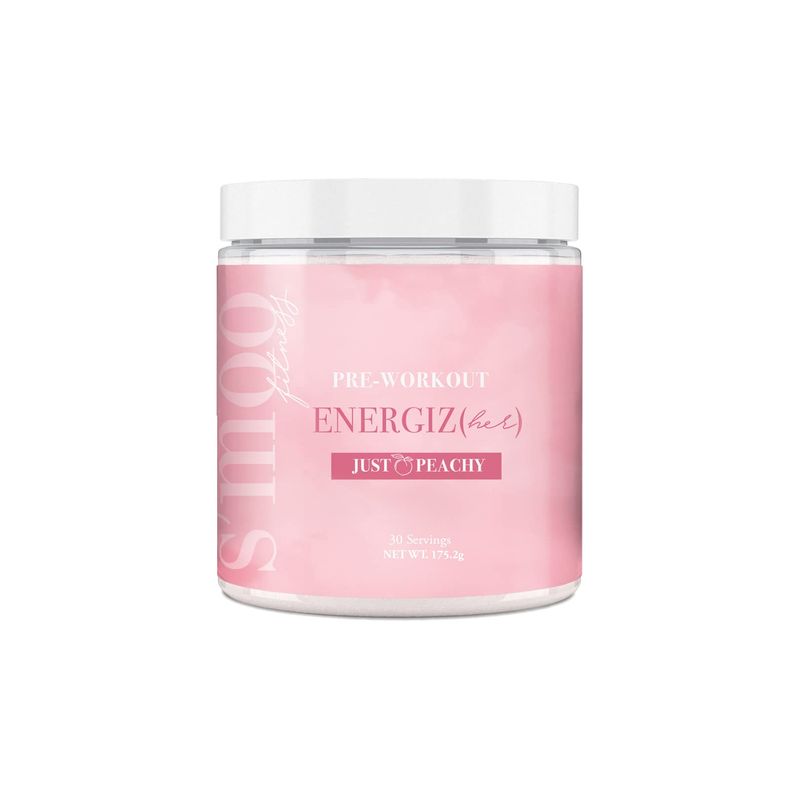 S&#39;moo ENERGIZ(her) Pre Workout Supplement - Preworkout Energy Powder - 30 Servings, Just Peachy