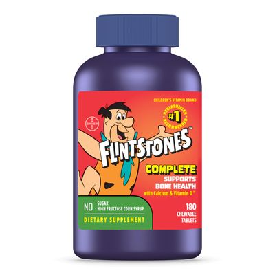 Flintstones Vitamins Chewable Kids Vitamins, Complete Multivitamin for Kids and Toddlers with Iron, Calcium, Vitamin C, Vitamin D &amp; more, 180 count (Packaging May Vary)