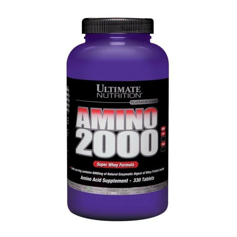 Ultimate Nutrition Amino 2000 Branch Chain Amino Acids Supplement for Muscle Building, Workout Recovery, Lean Muscle, and Athletic Performance- Whey Protein Isolate,330 Tablets