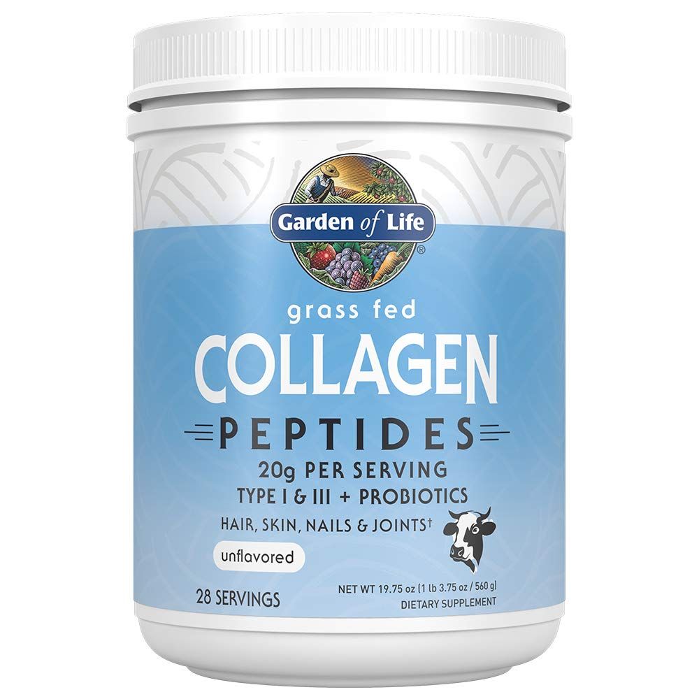 Garden of Life Grass Fed Collagen Peptides Powder - Unflavored Collagen Powder for Women Men Hair Skin Nails Joints, Hydrolyzed Collagen Protein Supplements, Post Workout, Paleo &amp; Keto, 28 Servings