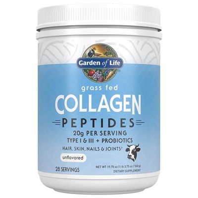 Garden of Life Grass Fed Collagen Peptides Powder - Unflavored Collagen Powder for Women Men Hair Skin Nails Joints, Hydrolyzed Collagen Protein Supplements, Post Workout, Paleo & Keto, 28 Servings
