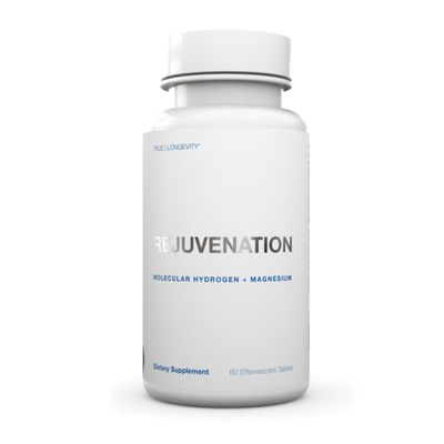 Rejuvenation Molecular Hydrogen Tablets with Magnesium: Highest Dose and Concentration, Supports Gut, Liver, Brain, Cardiovascular, Mitochondrial Health - Unflavored