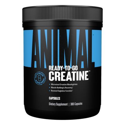 Animal Micronized Creatine Monohydrate Capsules - 300 Caps, 2500mg per Serving to Support Muscle Growth, Endurance, ATP Production, Cognitive Function, Strength, Recovery, and Delay Muscle Fatigue