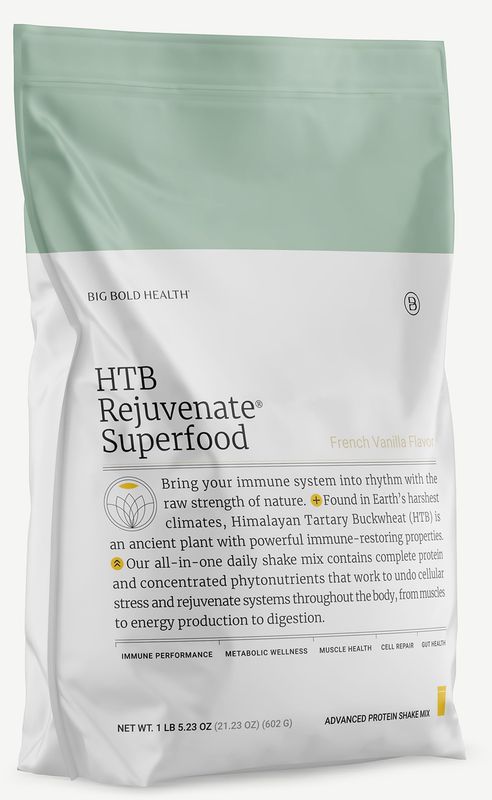 BIG BOLD HEALTH HTB Rejuvenate Superfood Advanced Protein Shake Mix- Superfood Protein Powder, Plant-Based Protein Shake for Immune Rejuvenation, Vanilla Flavor