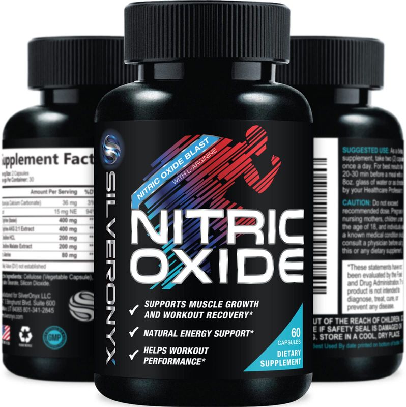 Extra Strength Nitric Oxide Supplement L Arginine 3X Strength - Citrulline Malate, AAKG, Beta Alanine - Premium Muscle Supporting Nitric Booster for Strength &amp; Energy to Train Harder - 60 Capsules